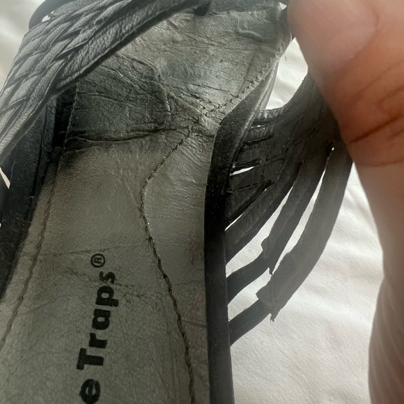 BareTraps Black Woven Slip-On Sandals - Picture 2 of 4